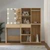 LED toaletni stolić s 2 ormarića boja hrasta sonome drveni