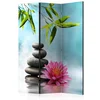 artgeist Paravan Water Lilly And Zen Stones, 3-Delni, Dvostranski