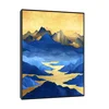 Canvas Slika na platnu Plava planina, 75x100cm, Sa ramom, Crni