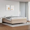 Okvir za krevet s oprugom boja cappuccina 160x200cm umjetna koža
