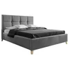Carryhome OBLAZINJENA POSTELJA 180 cm x 220 cm , tekstil temno siva