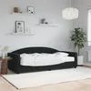 Dnevni krevet s madracem crni 90 x 190 cm baršunasti