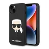Maska Karl Lagerfeld Liquid Silicone Karl Head za iPhone 14 Plus, Crna