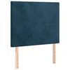 Vidaxl Vzglavje postelje temno modro 80x5x118/128 cm žametno