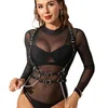 Subblime Fetish Harness with Straps & Chains