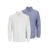 JACK & JONES Set muških košulja 12278074, 2 komada, Bela i plava