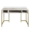 Hanah Home Tumata Gold Radni sto 120x75x60cm, Beli