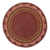 Bordo rdeča ročno tkana volnena okrogla preproga o 120 cm Lois – Flair Rugs