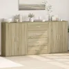 Komoda 3 kom boja hrasta sonome 60x31x84 cm konstruiranog drva