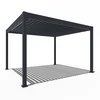 Bioklimatska pergola Antares Samostoječa, 3.6 x 4, Antracit, Električni motor in LED luči