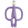 Matchstick Monkey Teething Toy and Gel Applicator grizalo s krtačko 2v1 Purple 1 kos