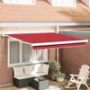 Nadstrešnica Crvena 300 x 250 cm Poliester i aluminij