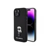 Karl Lagerfeld Ikonik Fixed Glitter Logo Maska za telefon za iPhone 15, Crna
