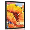 Plakat šopek makovih cvetov - 60x90 silver