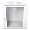 12U wall mounting cabinet 19 rack 600x450, glass door, mounted, 60kg, grey (RAL 7035)