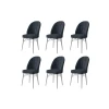 Hanah Home Set stolica Ritim, 44x96x42 cm, 6 komada, Antracit-bele