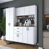 Hanah Home JE264 višenamenski ormarić 180 × 204,2 × 45 cm, bela/orah
