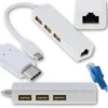 shumee Zvezdišče USB-C na 3 x USB 2.0/Ethernet RJ45 omrežna kartica internetni adapter