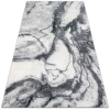 Decormat Zunanja preproga Črno -beli marmor 120x180 cm