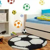 eoshop Otroška preproga Fun shaggy 6001 črna (Varianta: okrogla s premerom 120 cm)