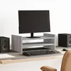 Stalak za monitor siva boja hrasta 50x27x20cm konstruirano drvo