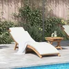 Suncobran za vrt Smeđa 198 x 55 x 58,5 cm Čvrsto teak drvo