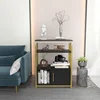 Hanah Home Polica 60?x80x29,6cm Antracit-Zlatna