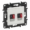 LEGRAND NILOE STEP MODUL BELA VTIČNICA ZA HI-FI ZVOČNIKE 2X TERMINALA 4MM2 863186