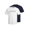 JACK & JONES Majica ZURI, modra, bela