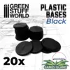 Black Plastic Round Base 28.5mm - PACKx20