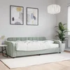 Dnevna postelja z vzmetnico svetlo siva 100x200 cm žamet
