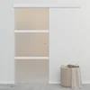 Klizna vrata od stakla ESG i aluminija 90 x 212 cm srebrna