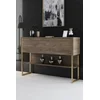 Hanah Home Komoda Luxe, 120x80x30 cm, Orah-zlatne boje