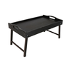 AtmoWood Lesena servirna mizica za v posteljo 50 x 30 cm temna