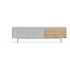 Siva TV omarica v hrastovem dekorju 180x52 cm Sierra - Teulat