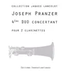 PRANZER/LANCELOT:4EME DUO CONCERTANT POUR 2 CLARINETTES