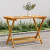 shumee vidaXL Zložljiva vrtna miza 90x52,5x65 cm masivni akacijev les