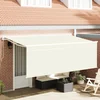 Skrovita tenda Krema 350 x 200 cm Poliester i aluminij