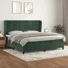 vidaXL vidaXL Box spring postelja z vzmetnico temno zelena 200x200 cm žamet, (20897631)