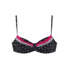 LASCANA Bikini zgornji del Monroe neonsko roza/črna/bela