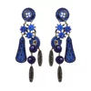 Tatami Womans Earclips Blossom E-Wo004M Navy Blue