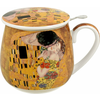 Duo Skodelica+pokrov+cedilo Klimt, 430 ml porcelan, darilna embalaža, 4913