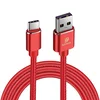 Dux Ducis PREMIUM K-MAX USB-C QC3.0 5A 1m kabel rdeče barve z usnjenim opletom