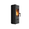 Kratki Peć na drva k12 6kw fi 130 livena, Crna