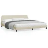 Okvir za krevet Dover krem 200x200 cm od tkanine