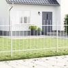 Vrtna Ograda 9 pcs Bijelo 15,3 x 0,8 m Čelik s prahom