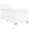Vidaxl Box spring postelja z vzmetnico bela 90x200 cm umetno usnje