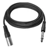 Vivolink PROAUDXLRJACKS2 avdio kabel 2 m XLR 6,35 mm TRS črne barve