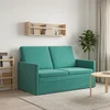 Vidaxl Dvosedenjski kavč Turkizna 130 x 81 x 82 cm Žamet