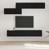 Set TV komoda s ladicama 7 pcs Crni hrast Konstruirano drvo